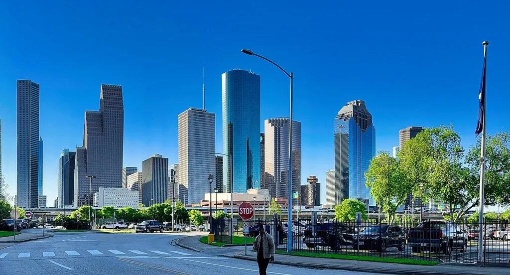 Downtown Houston skyline on a clear day